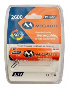 Megalite P18650 Bateria 3...