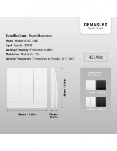 Demasled Domo-34bl-a2 Tecla...