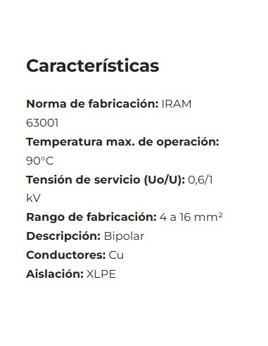Imsa Etix Concentrico Mts. Cable...